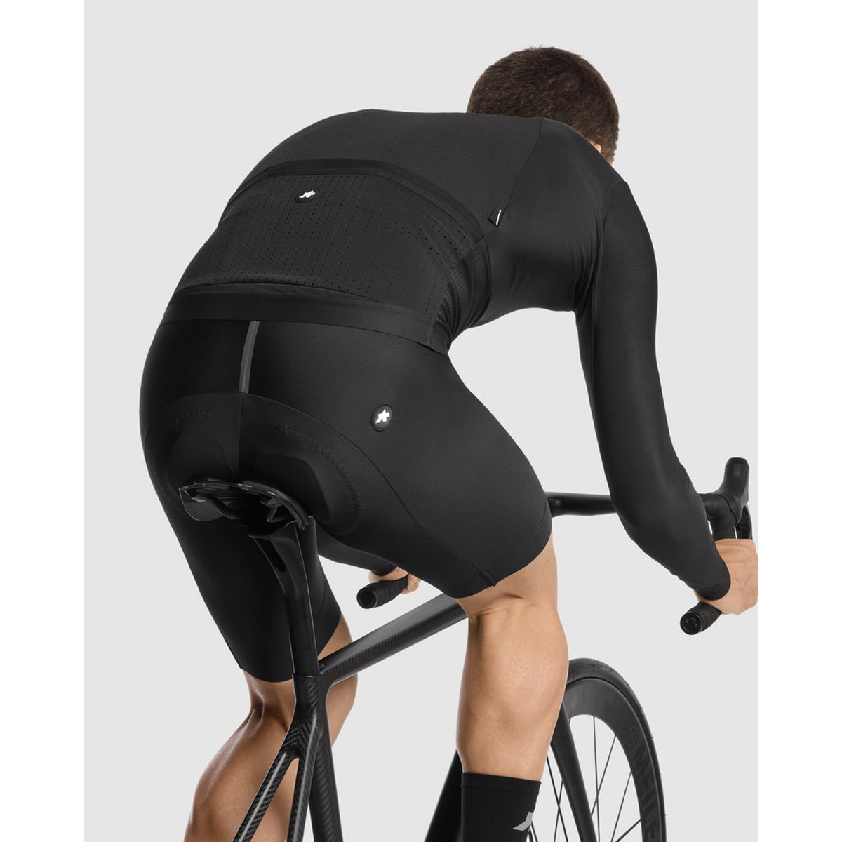 Trøje ASSOS EQUIPE R SPRING FALL S11 Lange Ærmer Sort