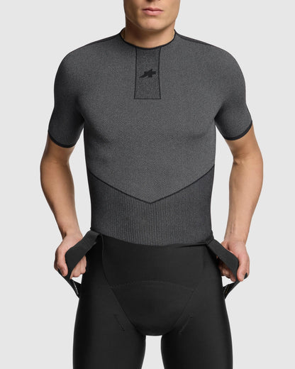 Bluză de Corp ASSOS EQUIPE SPRING FALL P1 Mânecă Scurtă Negru