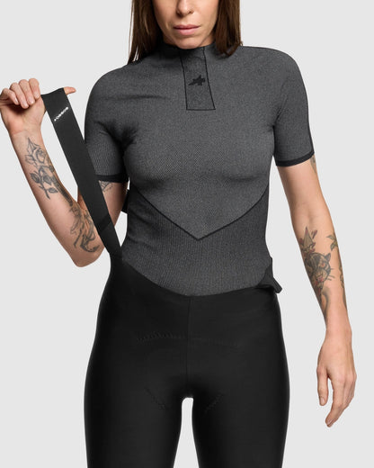 Bluză de Corp ASSOS EQUIPE SPRING FALL P1 Mânecă Scurtă Negru
