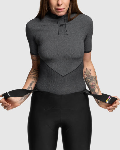 Bluză de Corp ASSOS EQUIPE SPRING FALL P1 Mânecă Scurtă Negru