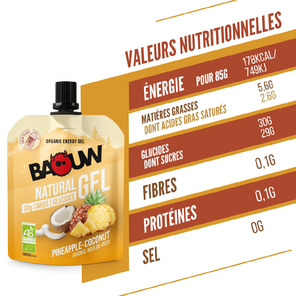 BAOUW BIO Pineapple/Coconut Energy Gel (85g)