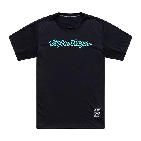 TROY LEE DESIGNS SKYLINE RIDE SIGNATURE Short Sleeve Jersey Black/Turquoise