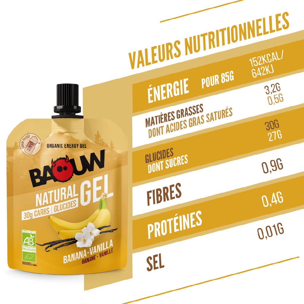 Energiageeli BAOUW BIO Banaani-Vanilja (85g)