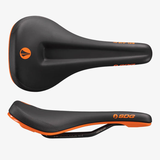 SDG BEL-AIR V3 MAX Saddle Lux-Alloy Rails Black/Orange