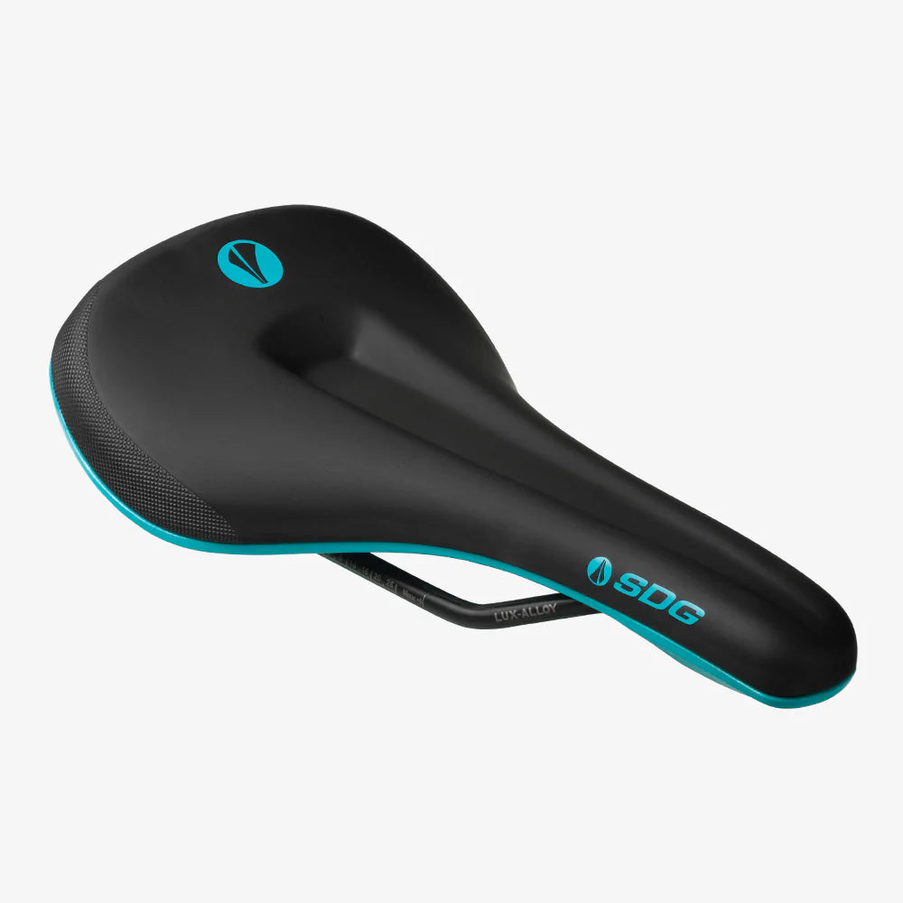 SDG BEL-AIR V3 MAX Saddle Lux-Alloy Rails Black/Turquoise