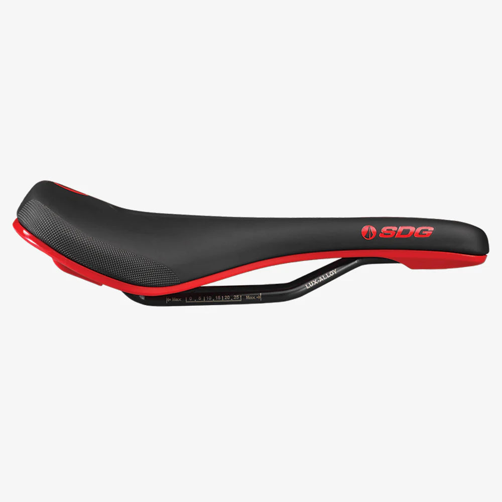 SDG BEL-AIR V3 MAX Saddle Lux-Alloy Rails Black/Red