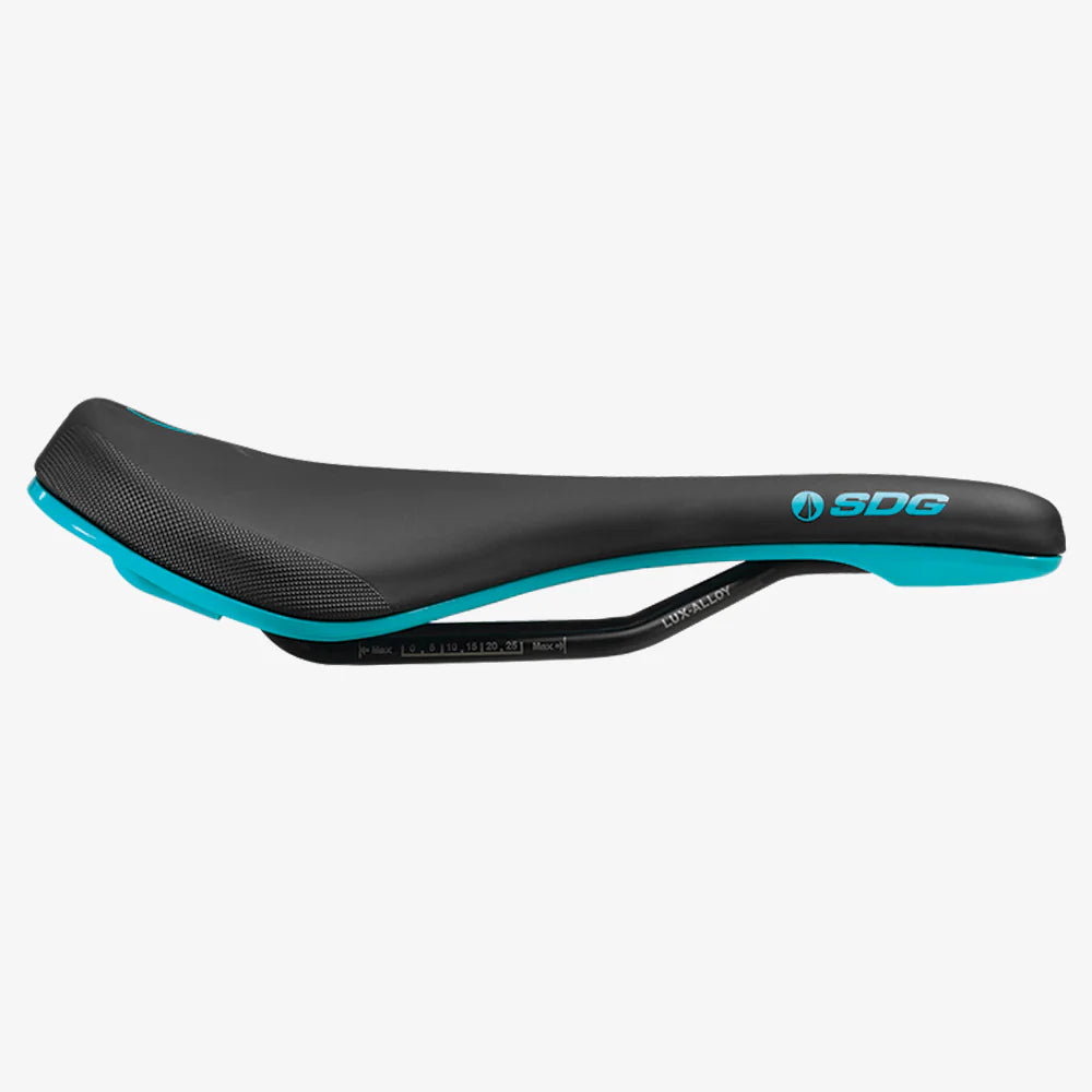 SDG BEL-AIR V3 MAX Saddle Lux-Alloy Rails Black/Turquoise