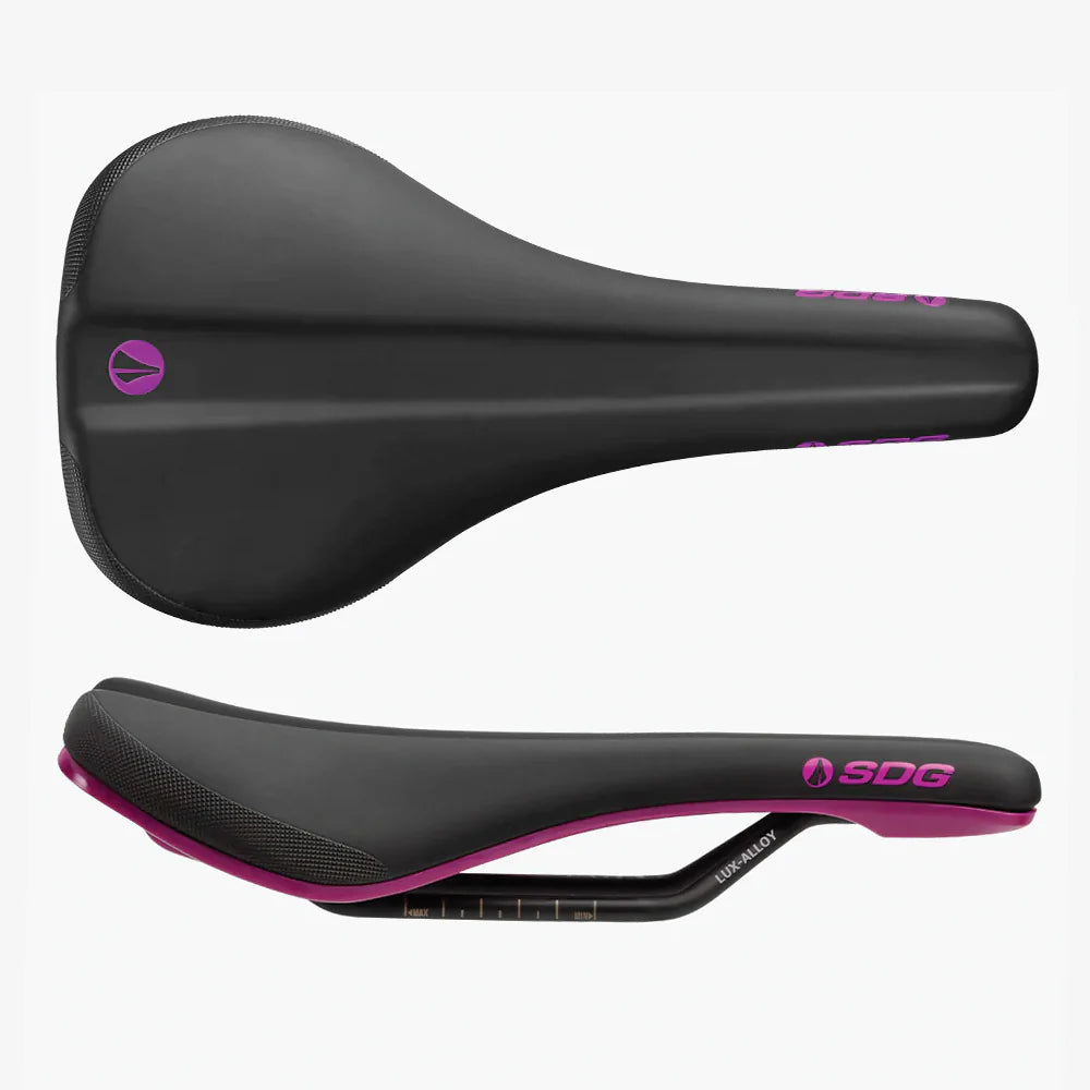 Siodełko SDG BEL-AIR V3 Szyny Lux Alloy Czarno/Fioletowe