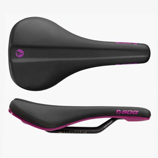 SDG BEL-AIR V3 Saddle Lux Alloy Rails Black/Purple