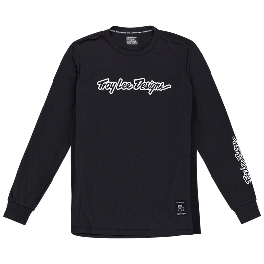 Φανέλα TROY LEE DESIGNS SKYLINE RIDE TEE SIGNATURE Μακριά Μανίκια Μαύρο