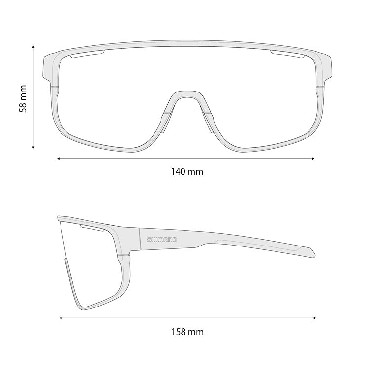 Briller SHIMANO PULSAR 3 Mat Sort Glas Fotokromisk Grå