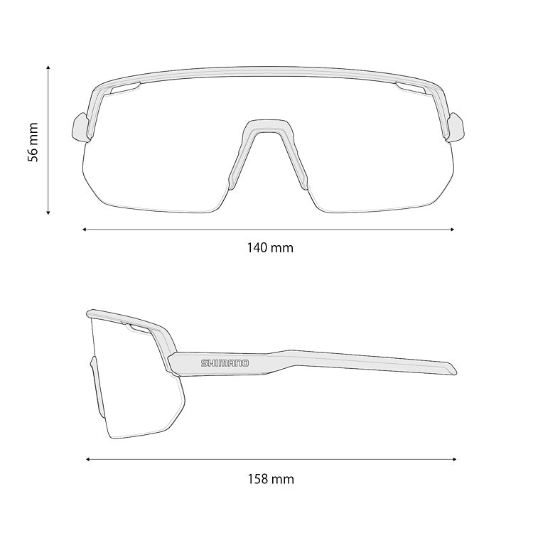Glasögon SHIMANO TECHNIUM L CE-TCNL2 Matt Svart Glas Ridescape Road