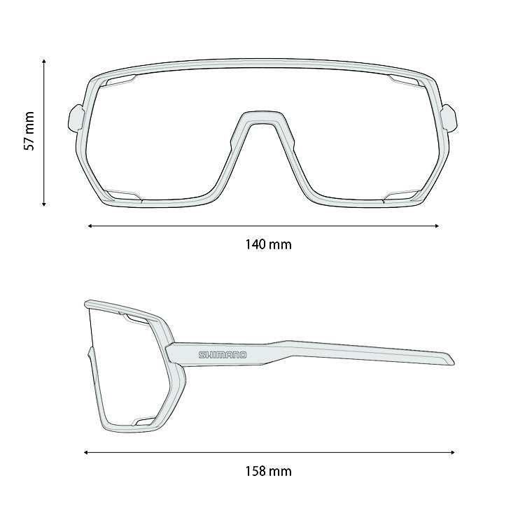 SHIMANO TECHNIUM M CE-TCNM2 Glasses Matt White Ridescape Road Lens