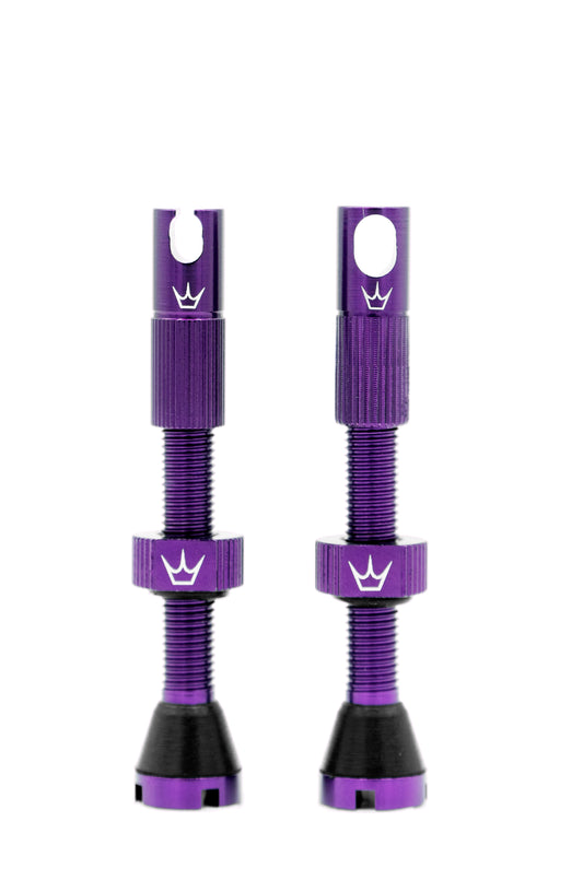 PEATY'S x Chris King MK2 Presta 60 mm Tubeless Valves (x2) Purple