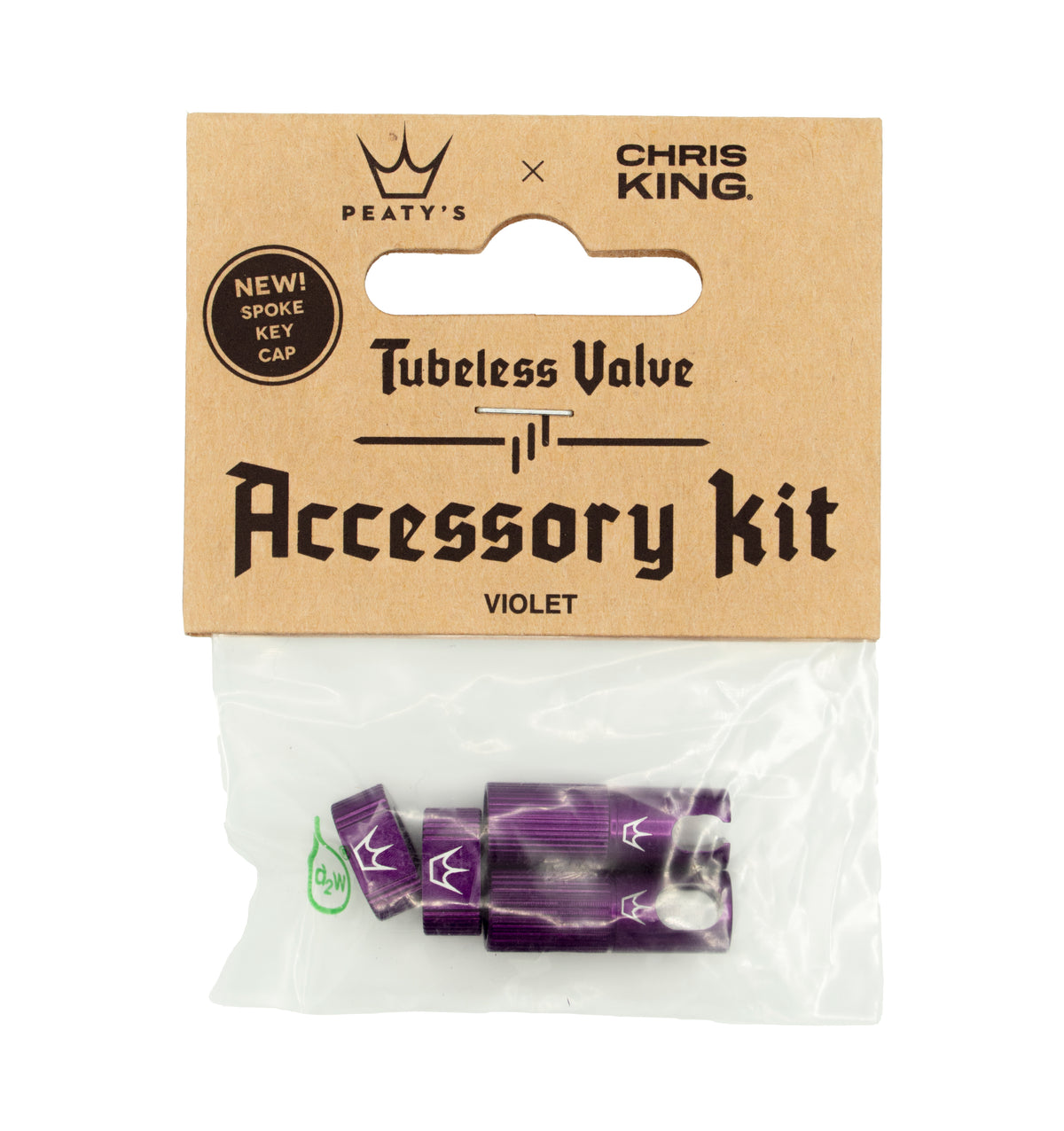 PEATY'S Valve Caps and Nuts Kit Purple