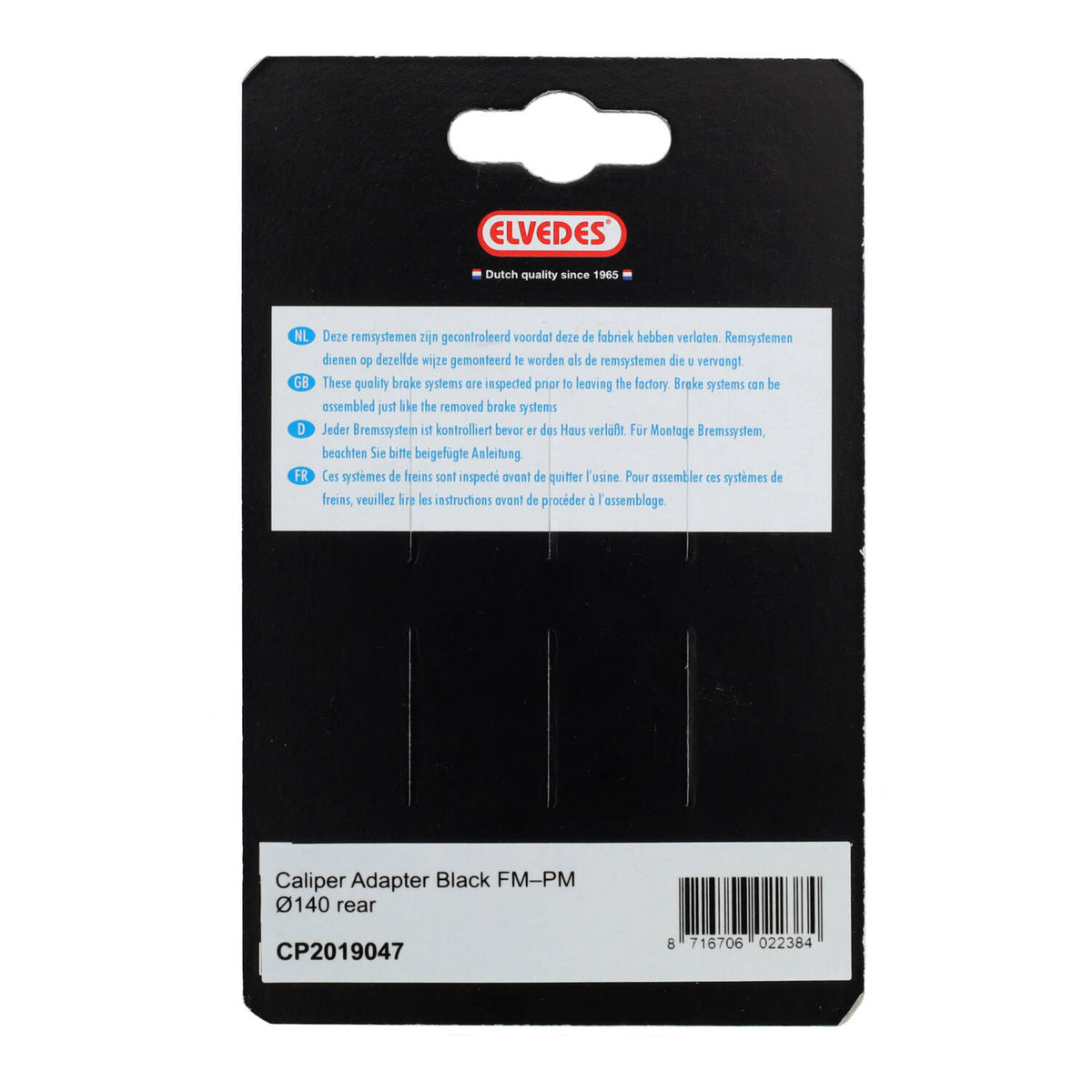 Bagbremseklo-adapter ELVEDES FM/PM 140mm