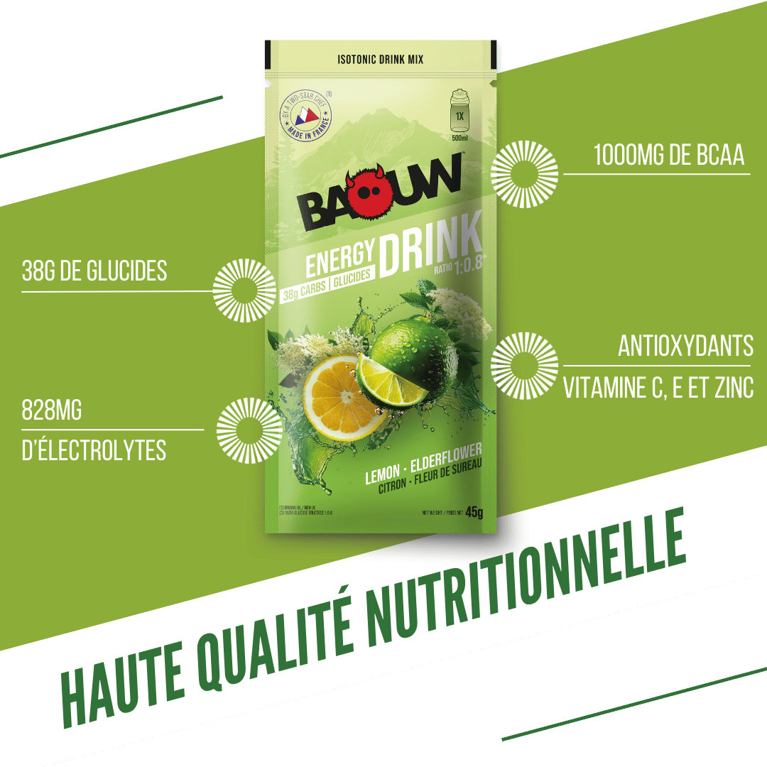 BAOUW ISOTONIC Energy Drink (45g) Lime/Elderflower