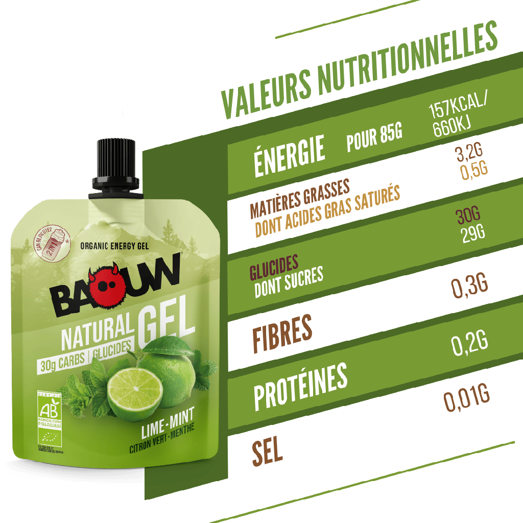 Energetický gel BAOUW BIO Limetka/Máta (85 g)