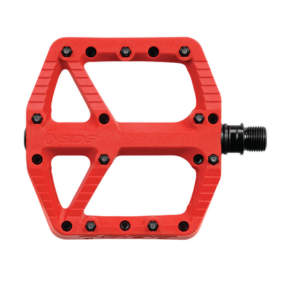 SDG COMP Composite Flat Pedals Red
