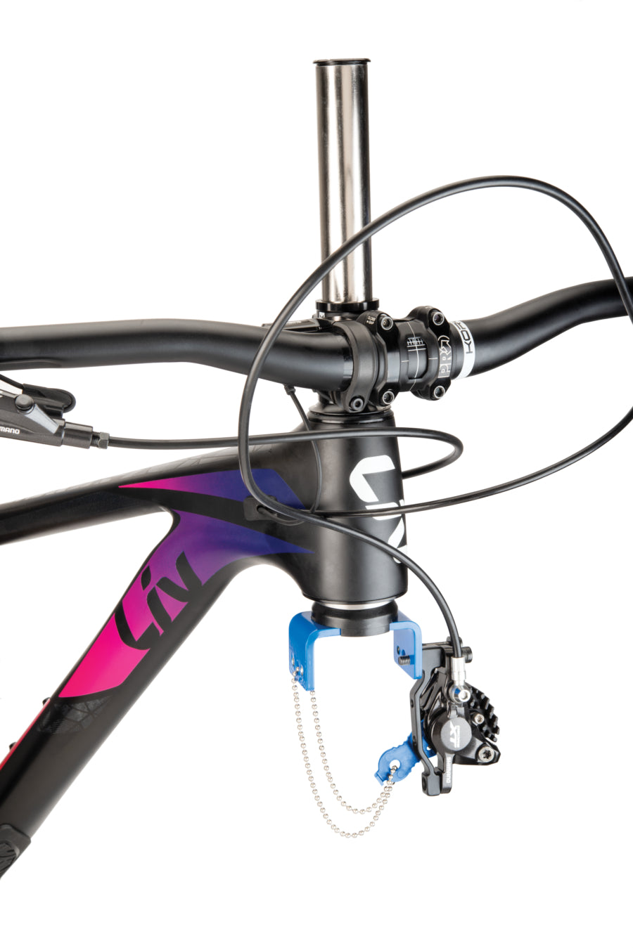 Park Tool DF-1 prilaiko kalnų dviratį su „post mount“ stabdžio tvirtinimu