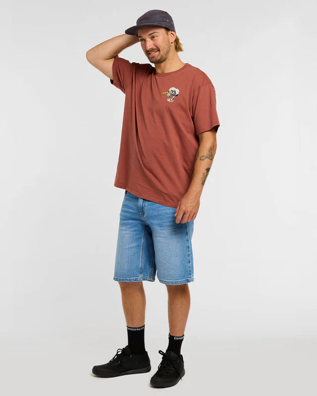 T-Shirt DHARCO COTTON RUST Κοντό Μανίκι Καφέ