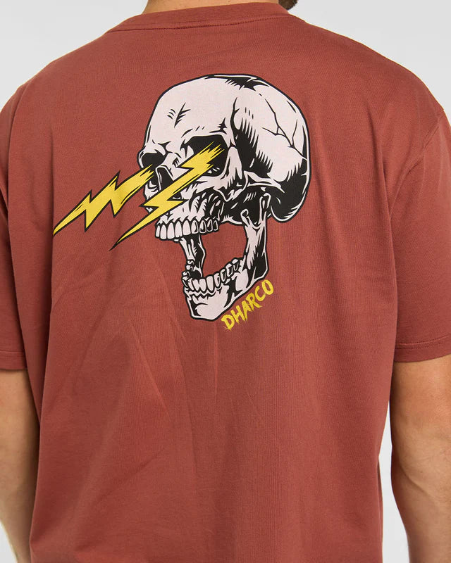 T-Shirt DHARCO COTTON RUST Κοντό Μανίκι Καφέ