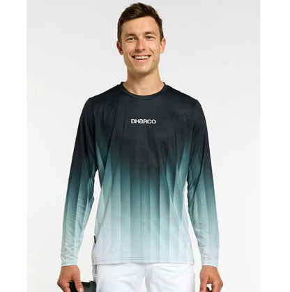 Tricou DHARCO RACE MIDNIGHT PRISM Mânecă Lungă Verde