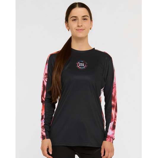 Trui DHARCO RACE NEBULA Lange Mouwen Dames Zwart/Roze