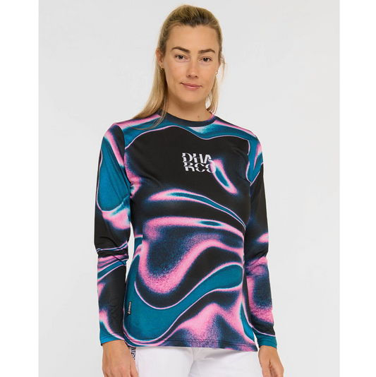 Shirt DHARCO RACE AURORA Lange Mouwen Dames Zwart/Roze