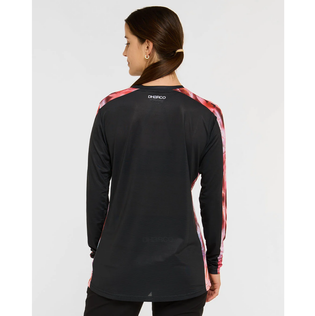 Tröja DHARCO RACE NEBULA Långa Ärmar Dam Svart/Rosa