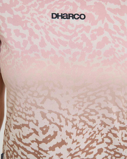 DHARCO PRISCILLA Dam-tröja Korta Ärmar Beige/Rosa