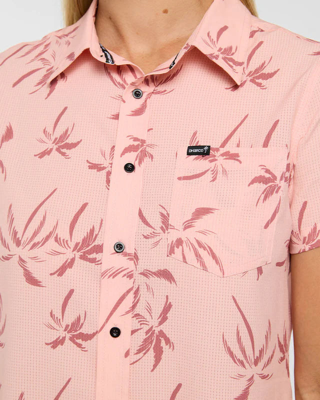 Technisch shirt DHARCO TECH PARTY PINK PALM Dames Roze