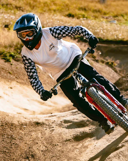 DHARCO GRAVITY OFFSET Long Sleeve Jersey White/Black