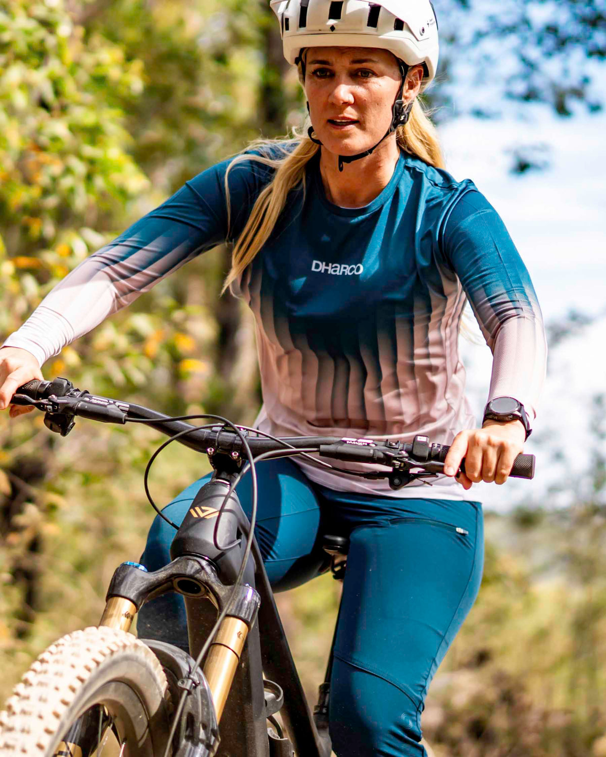 Tröja DHARCO RACE DUSTY PRISM Långa Ärmar Dam Svart/Rosa