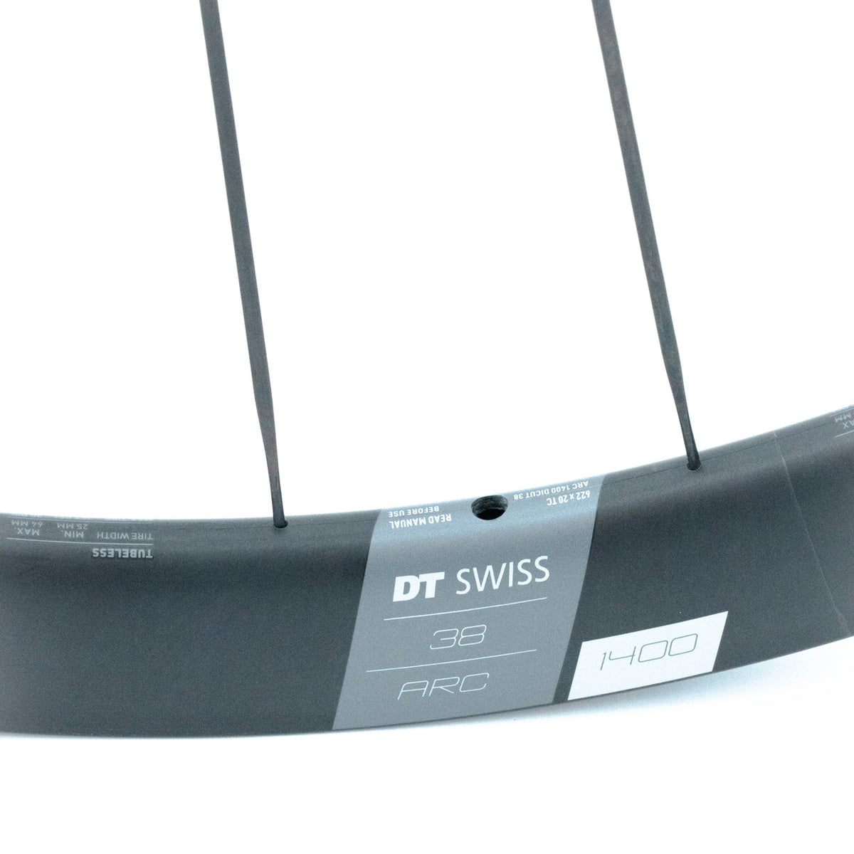 Hjulsæt DT SWISS ARC 1400 DICUT 38 DISC Tubeless Ready (Center Lock)