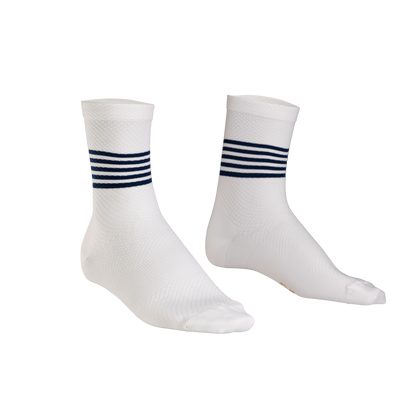 Chaussettes PROBIKESHOP By CHEF DE FILE MARINIERE Blanc/Bleu