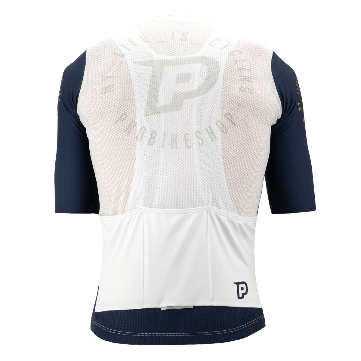 PROBIKESHOP By CHEF DE FILE Short Sleeve Jersey Navy/White