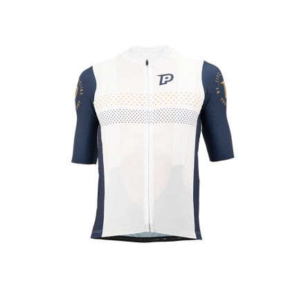 PROBIKESHOP By CHEF DE FILE Short Sleeve Jersey Navy/White