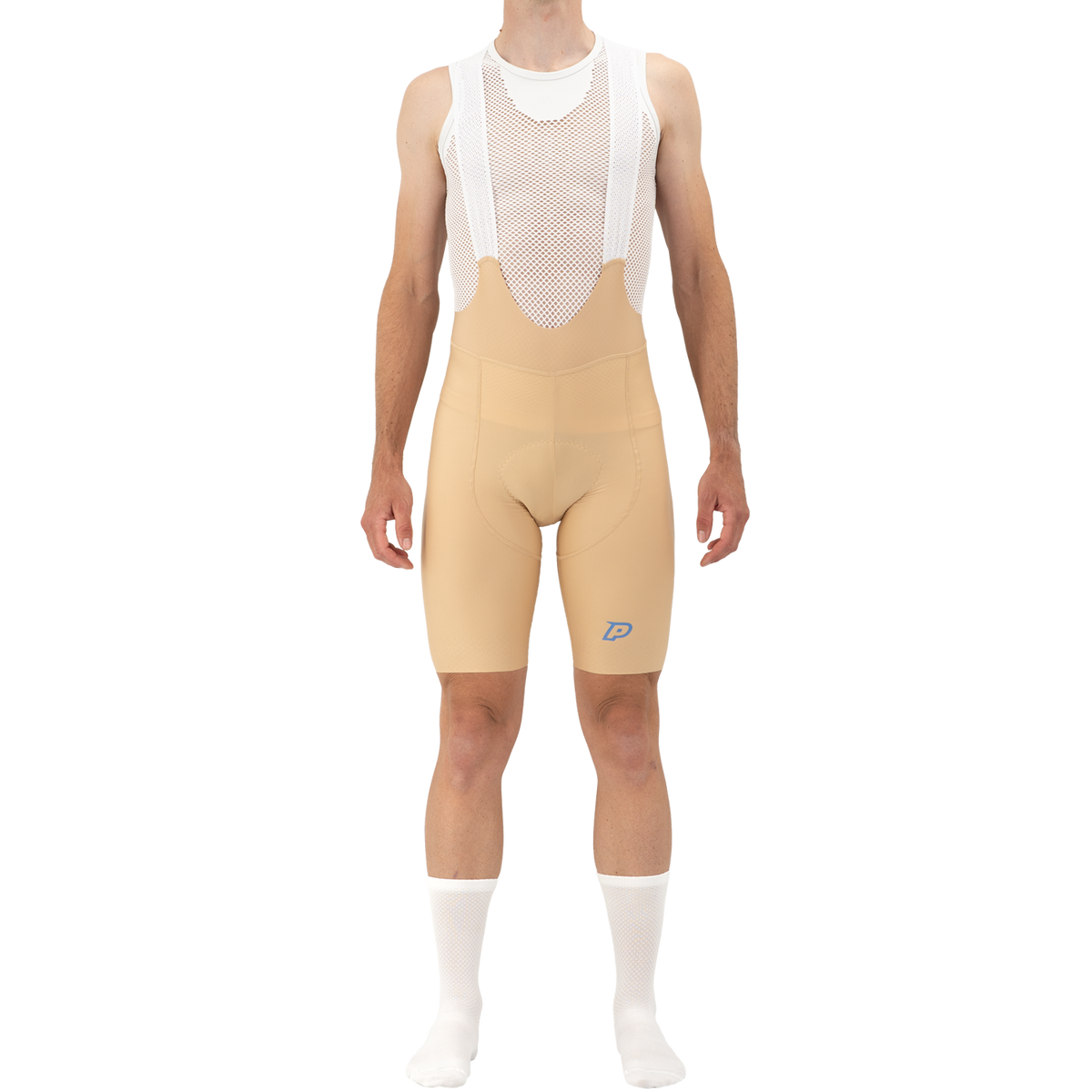 Cykelbyxor med hängslen PROBIKESHOP By CHEF DE FILE Beige