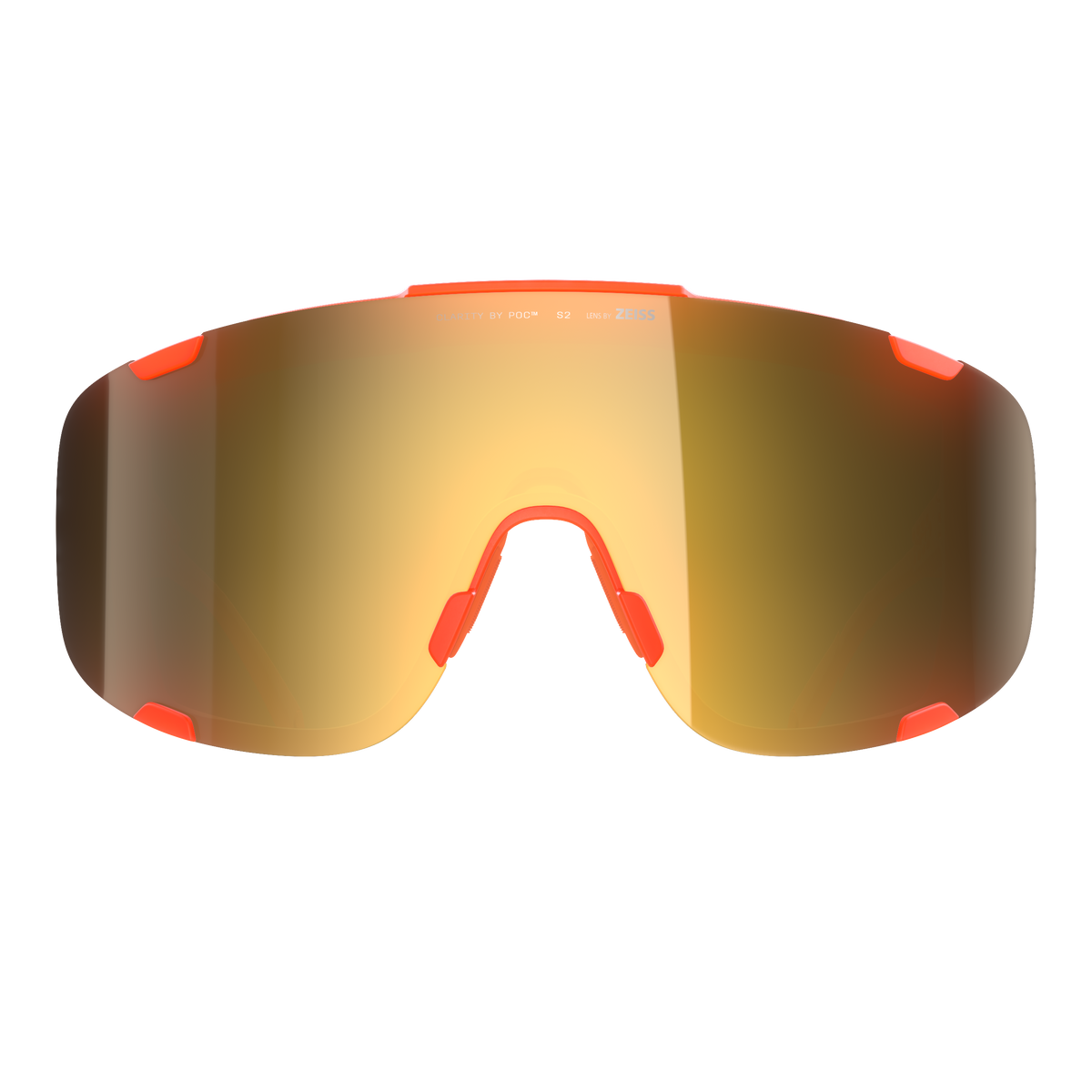 POC DEVOUR WF + Glasses Translucent Fluorescent Orange Clarity Road Partly Sunny Gold Lens