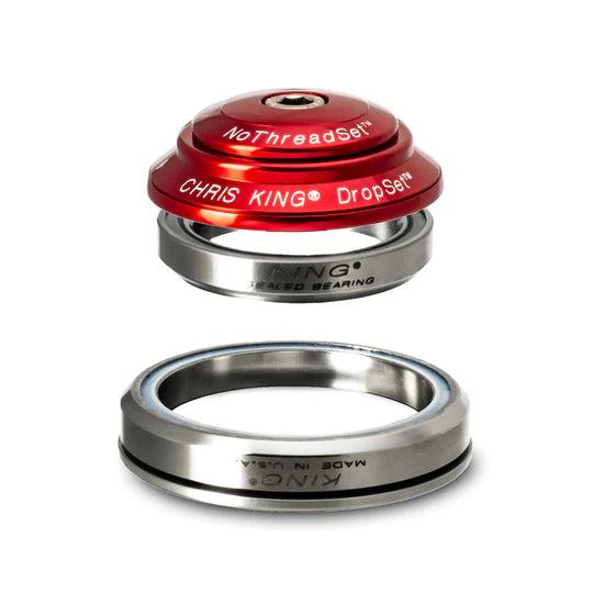 CHRIS KING DROPSET 2 1"1/8-1.5" IS42/IS52 45° Integrated Headset Red