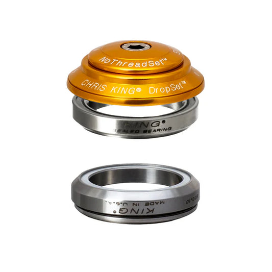 CHRIS KING DROPSET 4 1"1/8 IS42 45° Integrated Headset Gold