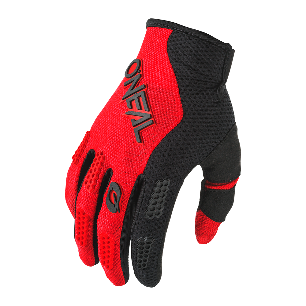 Hanskat O'NEAL ELEMENT RACEWEAR Musta/Punainen