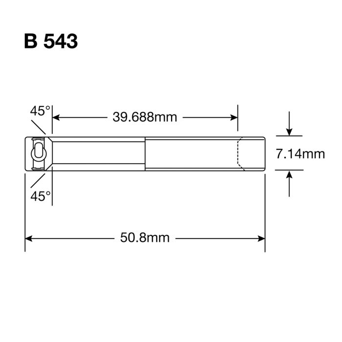 Styreleje ENDURO BEARINGS B 543 LLB SS - 440c Stainless - 1 9/16''x2''x9/32''