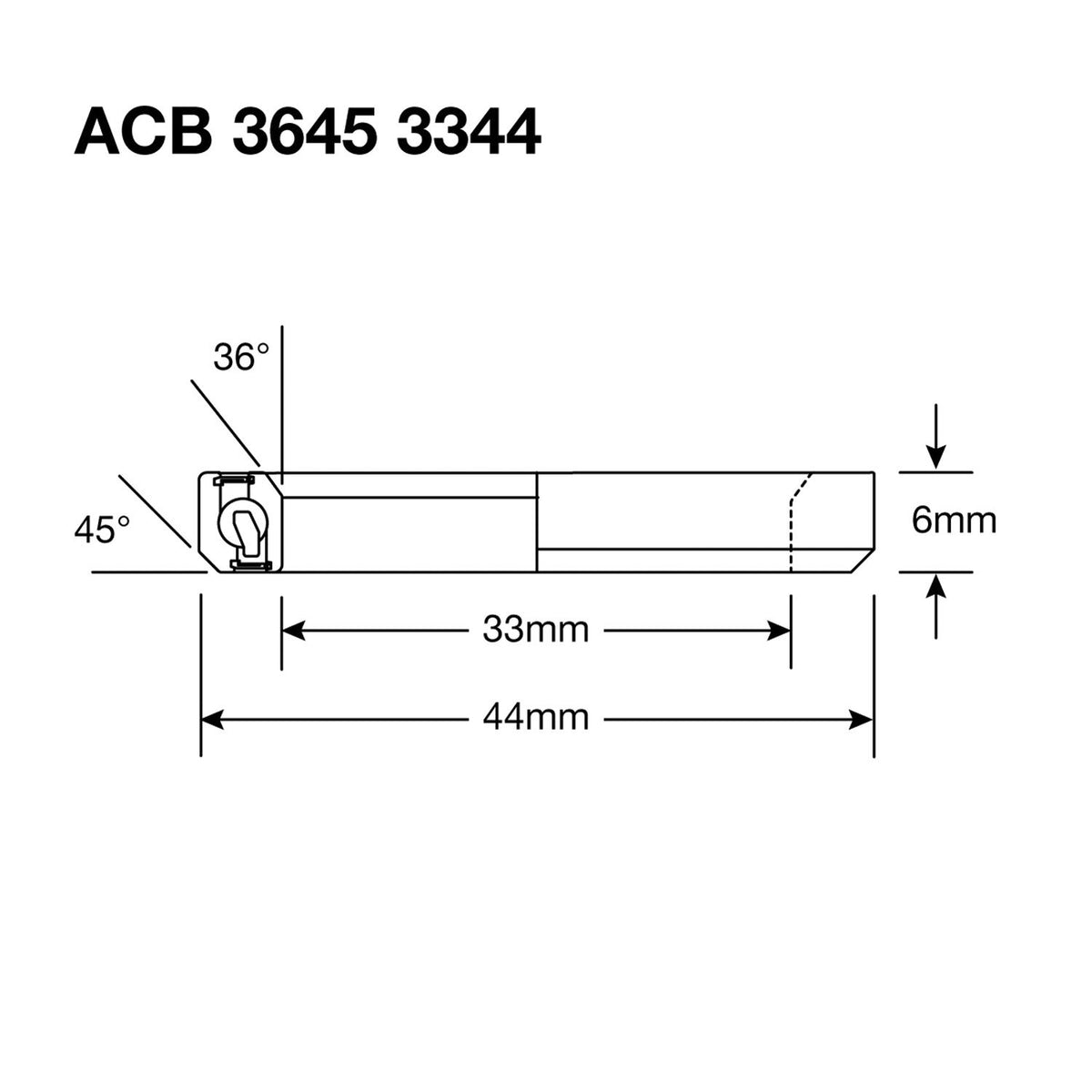 Styreleje ENDURO BEARINGS 3344 SS - 440c Stainless - 33x44x6 mm (36x45°) ACB