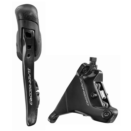 Αριστερός Μοχλός και Εμπρός Δαγκάνα 160mm CAMPAGNOLO SUPER RECORD WRL Flat Mount Χωρίς Δίσκο