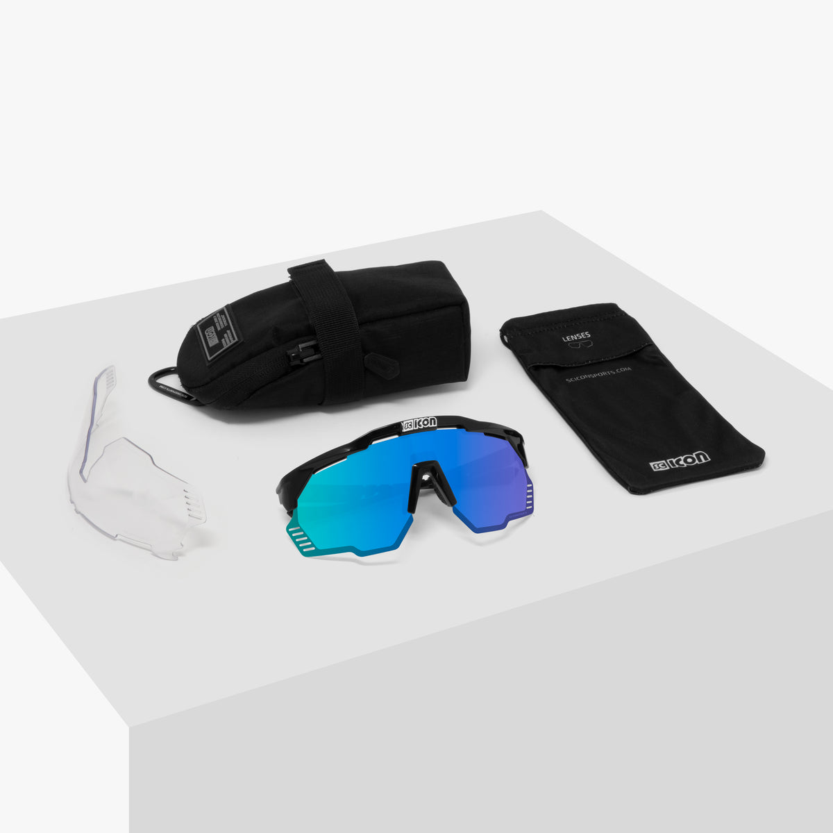 SCICON AEROSHADE KUNKEN Glasses Black Multimirror Blue
