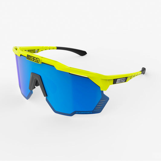 Bril SCICON AEROSHADE KUNKEN Fluogeel Multimirror Blauw
