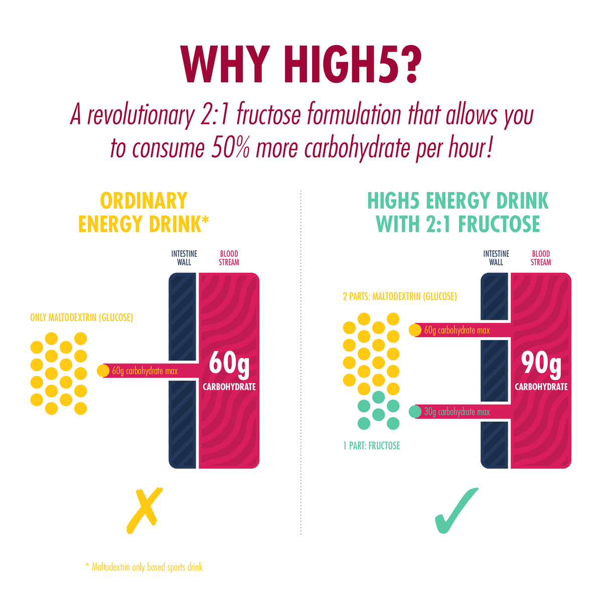 HIGH5 ENERGY DRINK Energy Drink (2.2kg) Mixed Berries