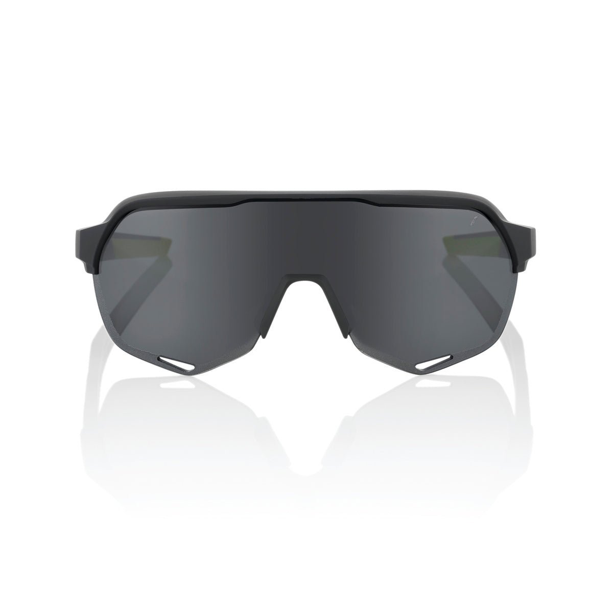 Briller 100% S2 Soft Tact Sort/Grå Smoke Lens